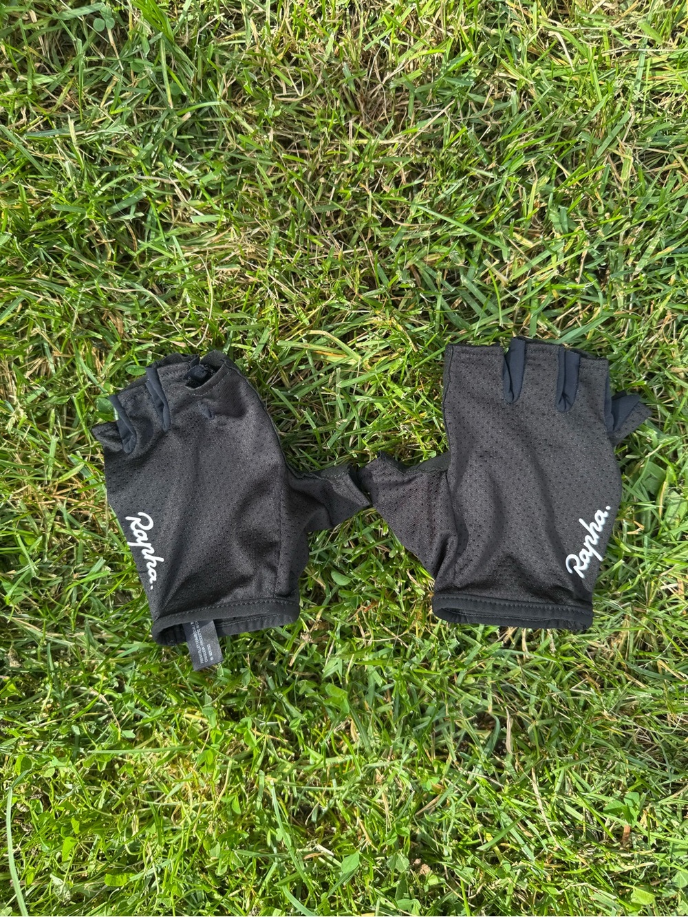 Rapha Black mesh Cycling Half-Finger Gloves